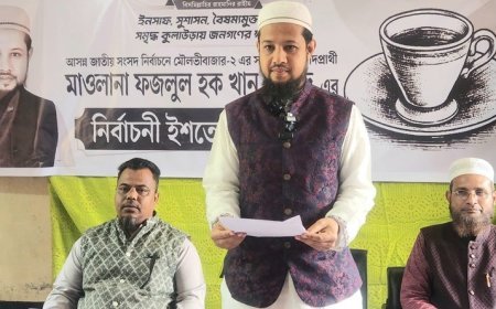 মৌলভীবাজার-২ আসনে স্বতন্ত্র এমপি প্রার্থীর নির্বাচনী ইশতেহার ঘোষণা